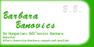 barbara banovics business card